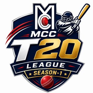 Official logo of the MCC T20 Season 1 League organized by Mumbai Cricket Club.
